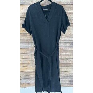 Women's Catherine Malandrino Organic Cotton Tie Waist Midi Gauzy Dress Size M